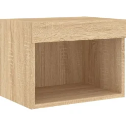 vidaXL Muebles Tv-Muebles TV pared con LED 8 pzas madera ingeniería