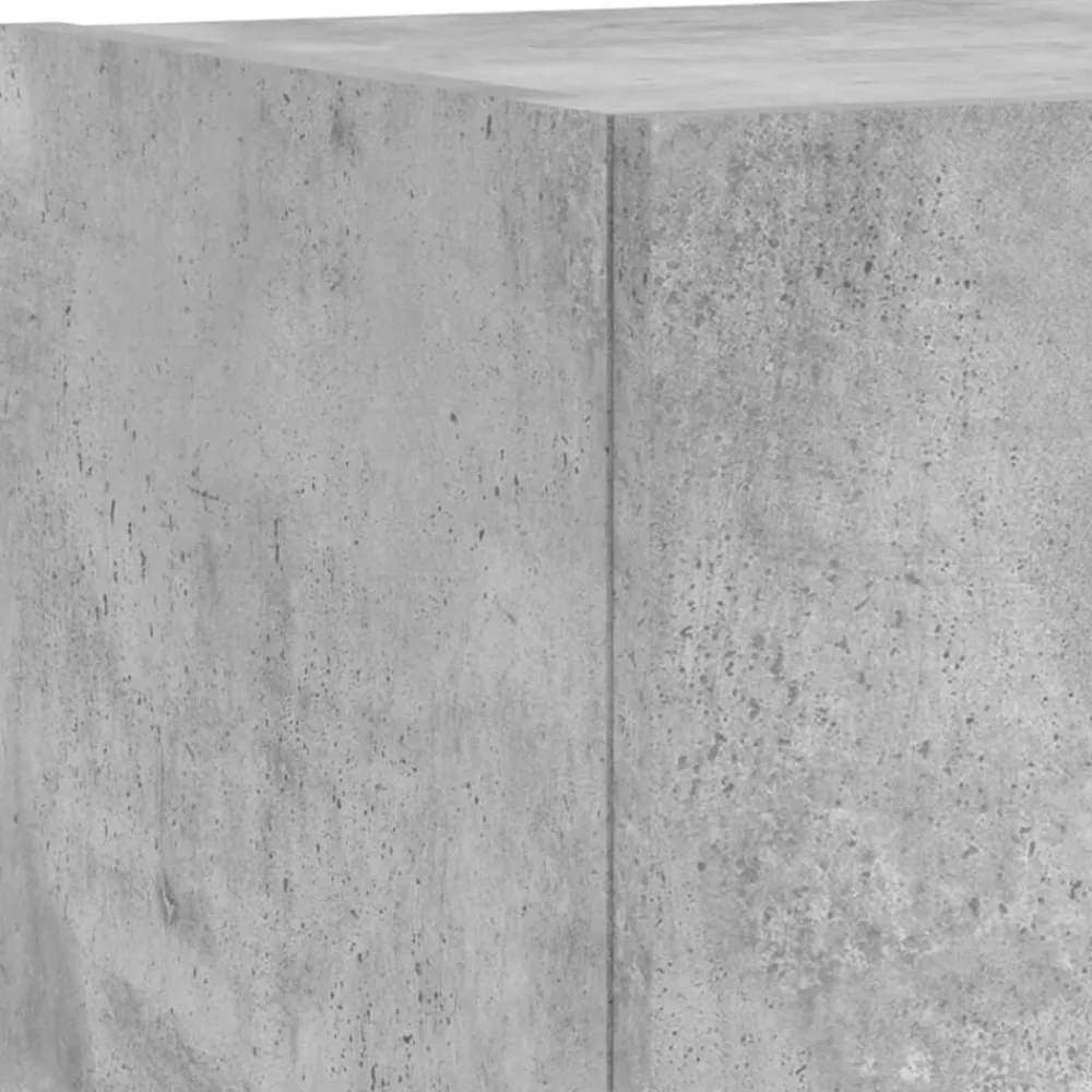 vidaXL Muebles TV pared con LED 4 pzas madera ingeniería gris hormigón Gris hormigón Outlet