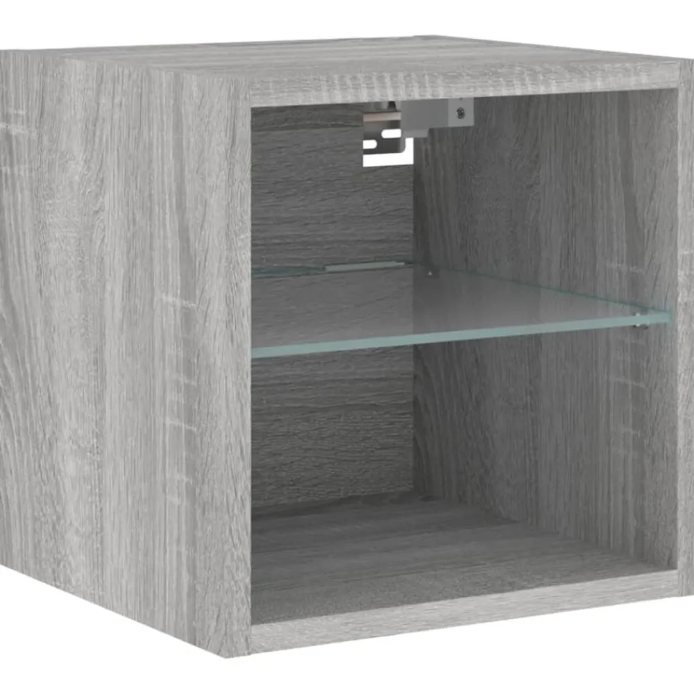 vidaXL Muebles Tv-Muebles TV pared con LED 7 pzas madera ingeniería