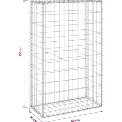vidaXL Muro de gaviones con cubiertas acero galvanizado 60x30x100 cm Online