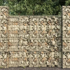 vidaXL Muro de gaviones con cubierta acero galvanizado 600x50x200 cm Best
