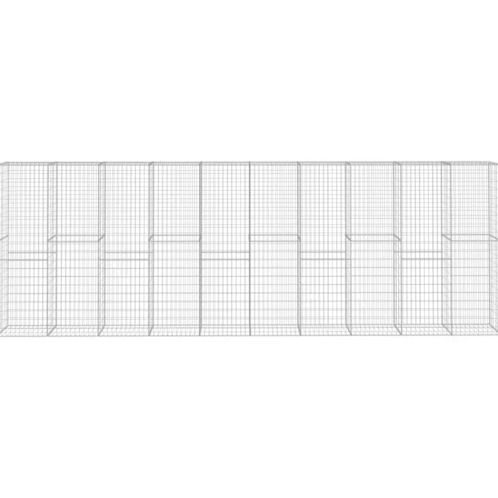 vidaXL Muro de gaviones con cubierta acero galvanizado 600x50x200 cm Best