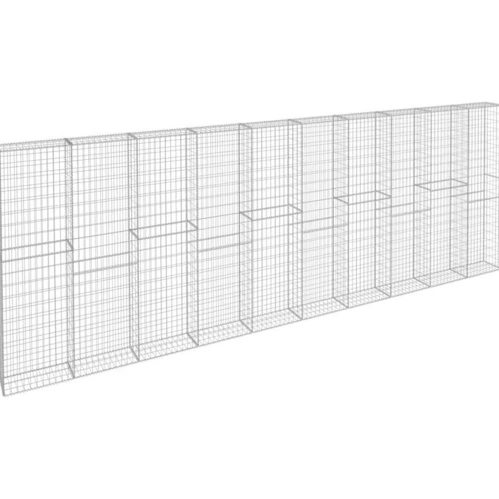 vidaXL Muro de gaviones con cubiertas acero galvanizado 600x30x200 cm New