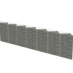 vidaXL Muro de gaviones de acero 450x30x100 cm Outlet