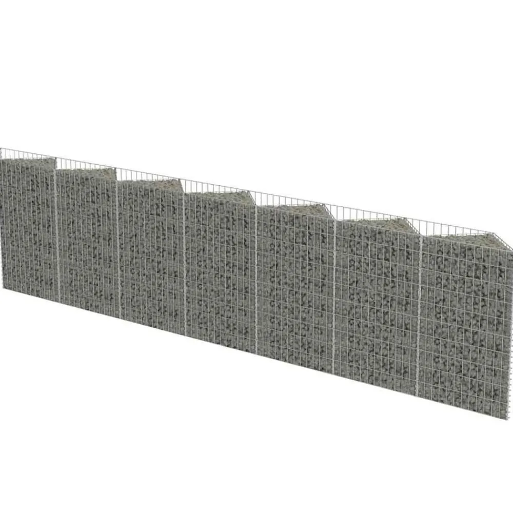 vidaXL Muro de gaviones de acero 450x30x100 cm Outlet