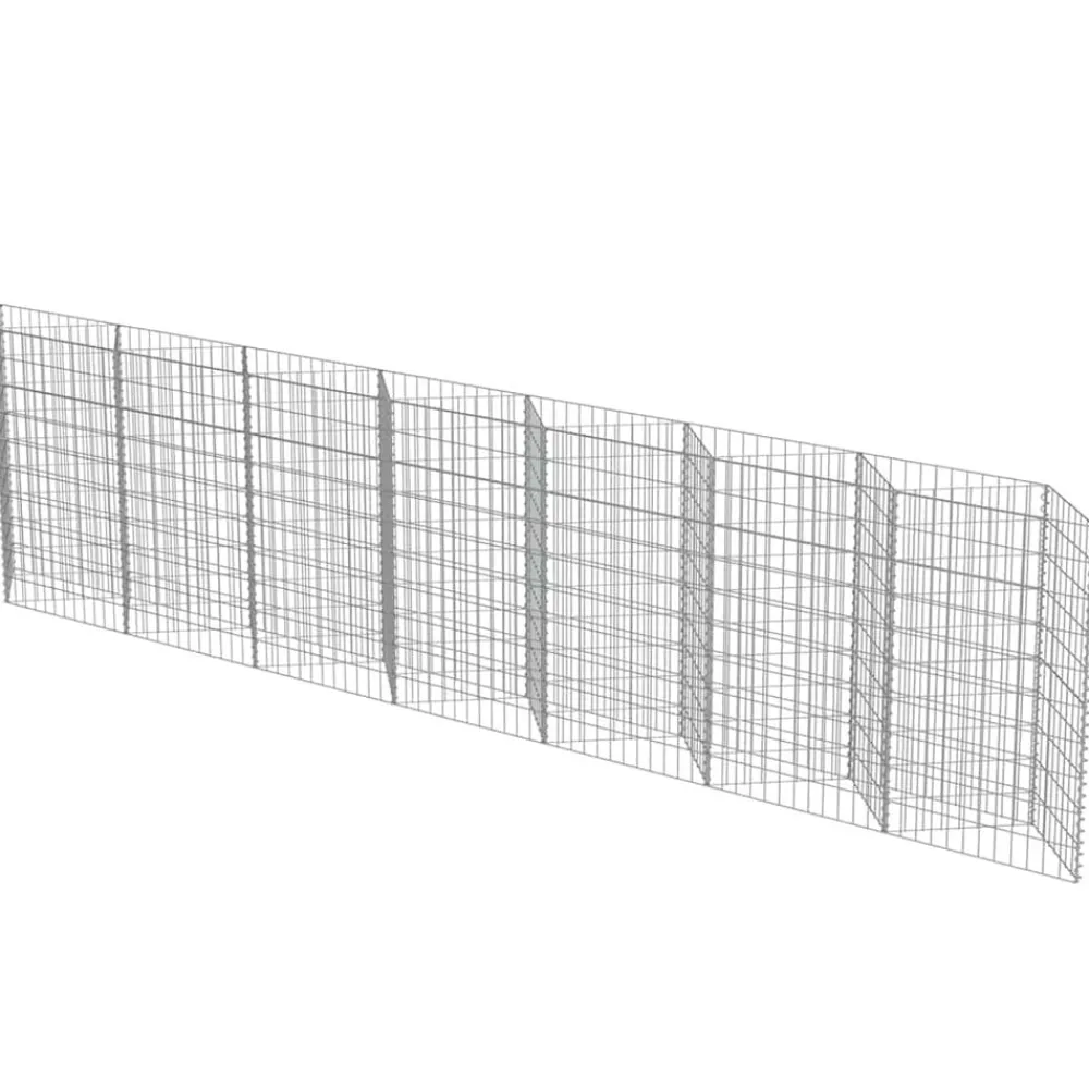 vidaXL Muro de gaviones de acero 450x30x100 cm Outlet