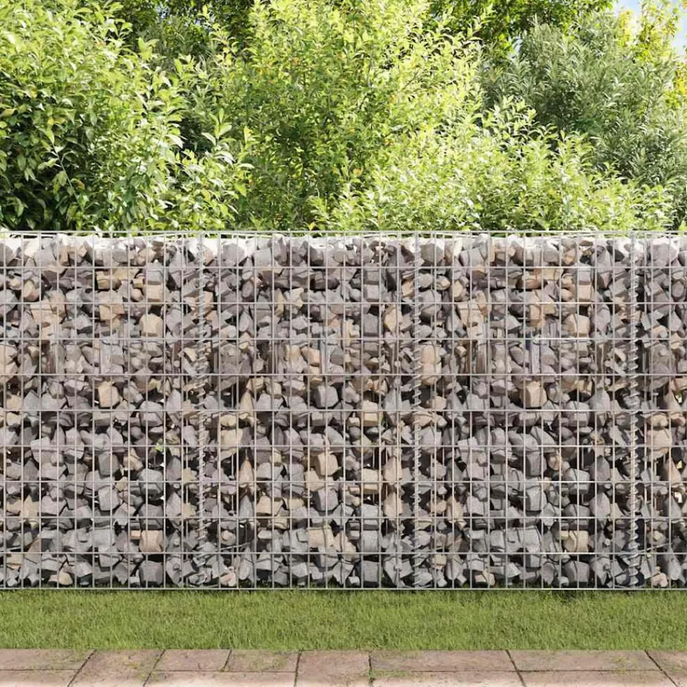 vidaXL Muro de gaviones de acero 450x30x100 cm Outlet