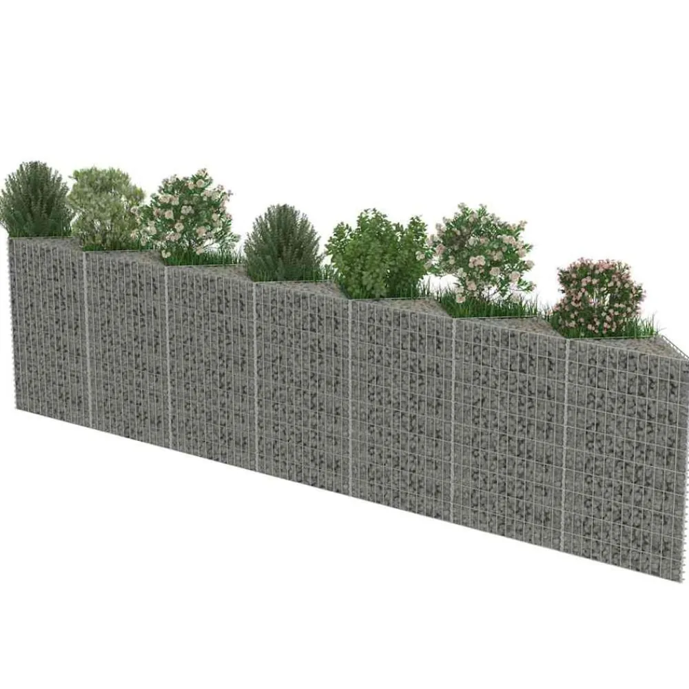 vidaXL Muro de gaviones de acero 450x30x100 cm Outlet
