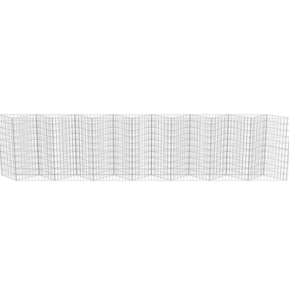 vidaXL Muro de gaviones de acero 450x30x100 cm Outlet