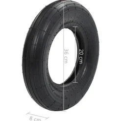 vidaXL Neumático para carretilla caucho 3.50-8 4PR New