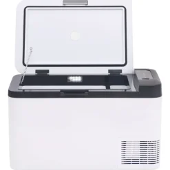 vidaXL Nevera con asa PP y PE negro y blanco 25 L Online