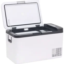 vidaXL Nevera con asa PP y PE negro y blanco 18 L Sale