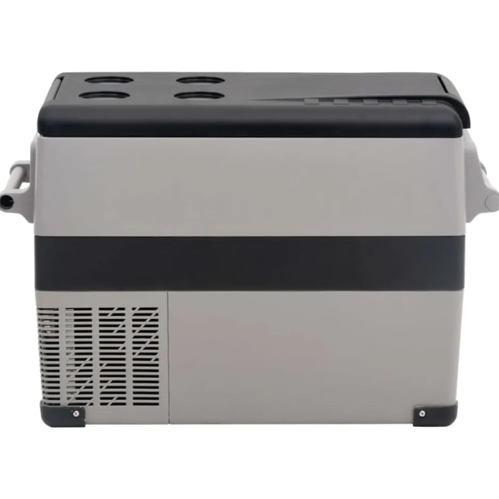 vidaXL Nevera con asa PP y PE negro y gris 35 L Sale