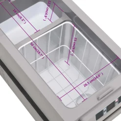 vidaXL Nevera con asa y adaptador PP y PE negro y gris 35 L Best