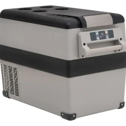 vidaXL Nevera con asa y adaptador PP y PE negro y gris 35 L Best