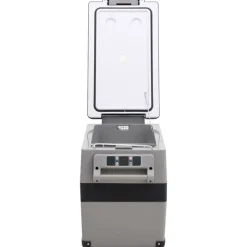 vidaXL Nevera con asa y adaptador PP y PE negro y gris 35 L Best