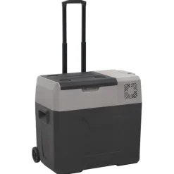 vidaXL Nevera con ruedas y asa polipropileno negro y gris 30 L Discount