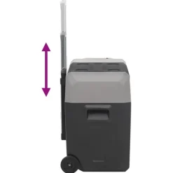 vidaXL Nevera con ruedas y asa polipropileno negro y gris 40 L Online