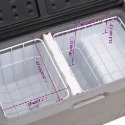 vidaXL Nevera con ruedas y adaptador PP y PE negro y gris 36 L New