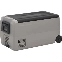 vidaXL Nevera con ruedas y asa PP Y PE negro y gris 60 L Best