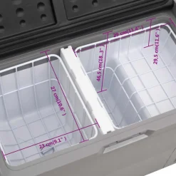 vidaXL Nevera con ruedas y asa PP Y PE negro y gris 60 L Best
