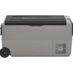 vidaXL Nevera con ruedas y asa PP Y PE negro y gris 60 L Best