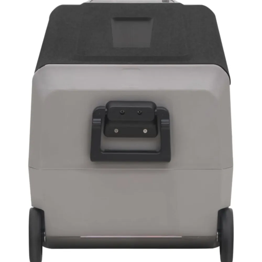 vidaXL Nevera con ruedas y asa PP Y PE negro y gris 60 L Best
