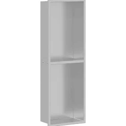 vidaXL Nichos de Ducha Plateado 60 x 20 x 9,5 cm Acero inoxidable Plata cepillada Hot