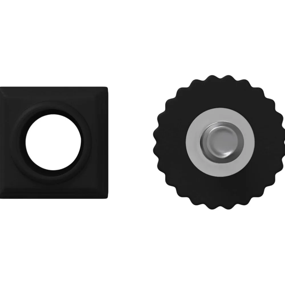 vidaXL Accesorios De Bricolaje-Niveladores para Muebles Ajustable 2 pcs Negro M6 PP