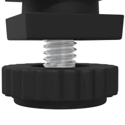 vidaXL Accesorios De Bricolaje-Niveladores para Muebles Ajustable 2 pcs Negro M6 PP