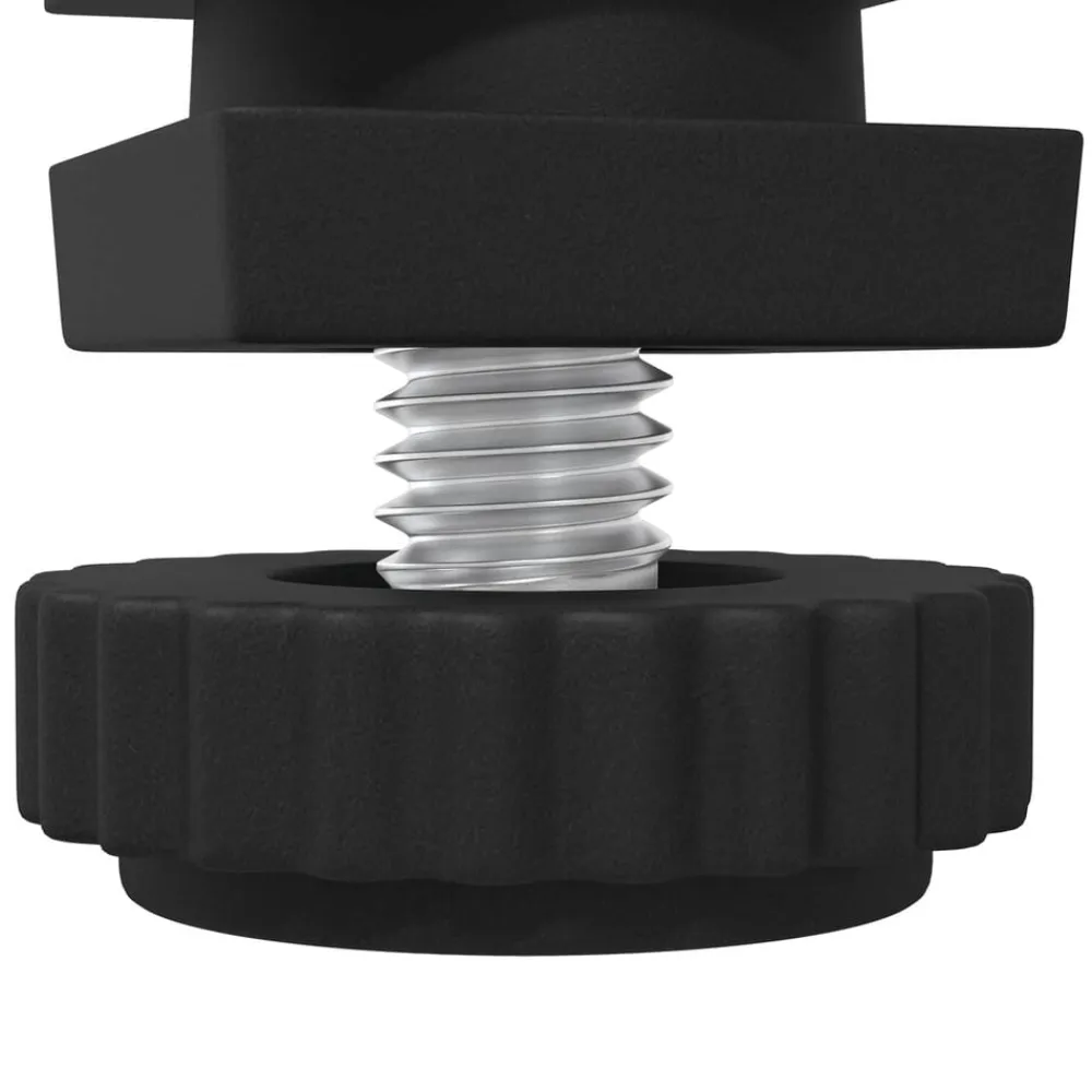 vidaXL Accesorios De Bricolaje-Niveladores para Muebles Ajustable 2 pcs Negro M6 PP