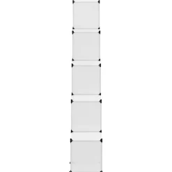 vidaXL Organizador de cubos de almacenamiento con 15 cubos y puertas, PP transparente transparente y blanco Online