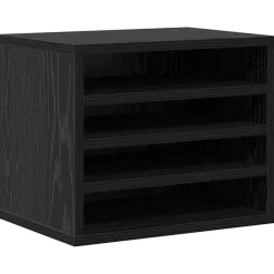 vidaXL Organizador de Escritorio 36 x 26 x 29,5 cm Roble negro Discount