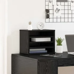 vidaXL Organizador de Escritorio 36 x 26 x 29,5 cm Roble negro Discount