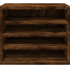 vidaXL Organizador de escritorio madera 36x26x29,5 cm Roble ahumado Discount