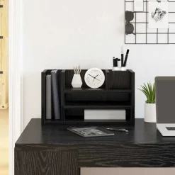 vidaXL Material De Oficina-Organizador de Escritorio Madera vieja 44,5 x 24 x 25 cm