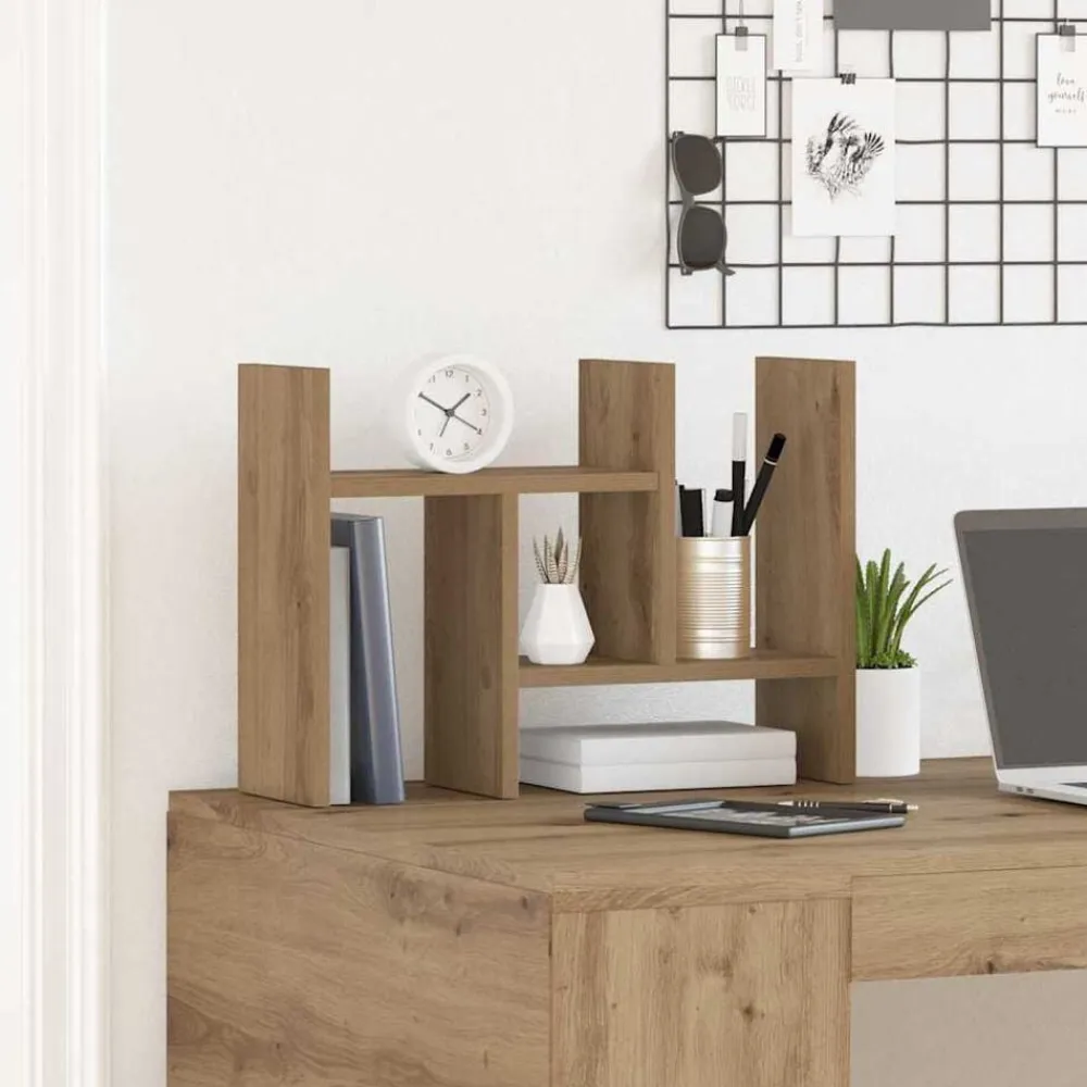 vidaXL Organizador de Escritorio Roble artesanal 34,5 x 15,5 x 35,5 cm Roble artisan Best