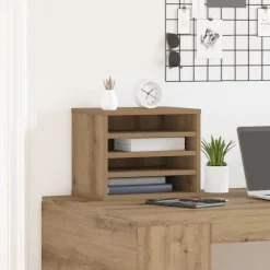 vidaXL Organizador de Escritorio Roble artesanal 36 x 26 x 29,5 cm Roble artisan Clearance