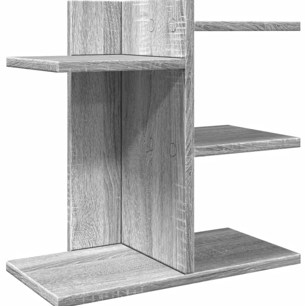 vidaXL Organizador de escritorio madera ingeniería gris 42x21,5x42 cm Gris sonoma Discount