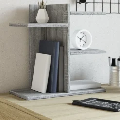vidaXL Organizador de escritorio madera ingeniería gris 42x21,5x42 cm Gris sonoma Discount