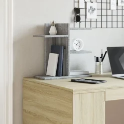 vidaXL Organizador de escritorio madera ingeniería gris 42x21,5x42 cm Gris sonoma Discount