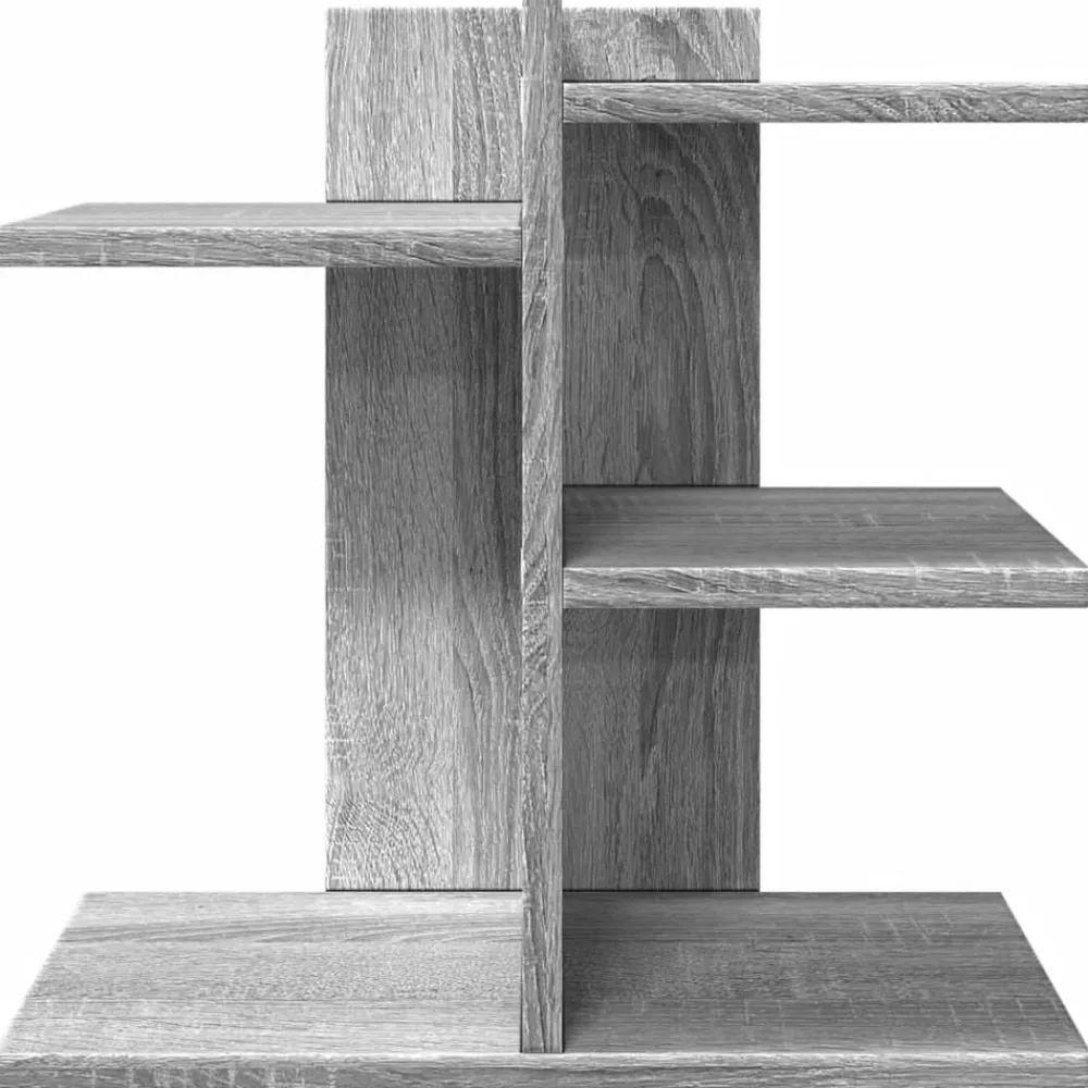 vidaXL Organizador de escritorio madera ingeniería gris 42x21,5x42 cm Gris sonoma Discount