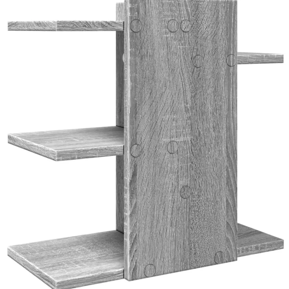 vidaXL Organizador de escritorio madera ingeniería gris 42x21,5x42 cm Gris sonoma Discount