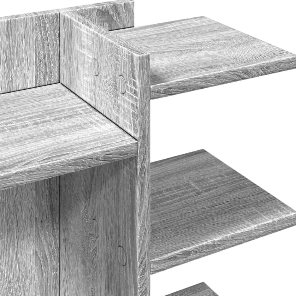 vidaXL Organizador de escritorio madera ingeniería gris 42x21,5x42 cm Gris sonoma Discount