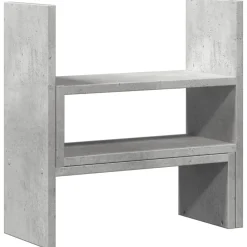 vidaXL Electrónica-Organizador de escritorio ajustable gris hormigón 40x17x41 cm