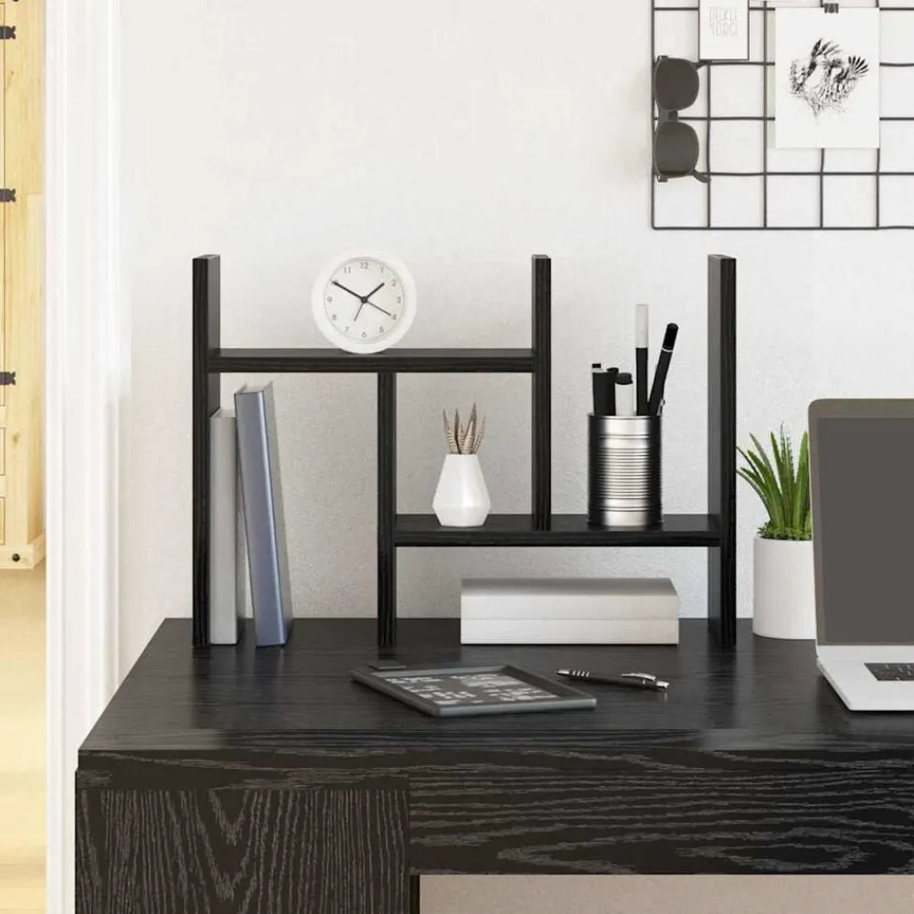 vidaXL Organizador de Escritorio 34,5 x 15,5 x 35,5 cm Roble negro Sale
