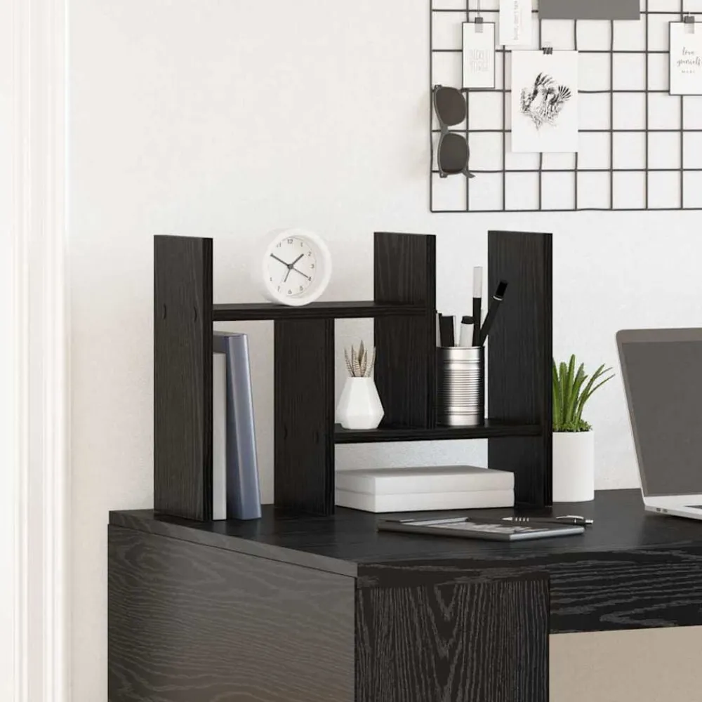 vidaXL Organizador de Escritorio 34,5 x 15,5 x 35,5 cm Roble negro Sale