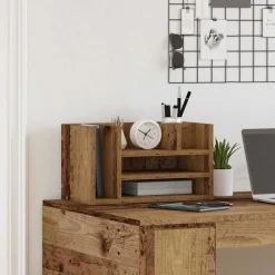 vidaXL Material De Oficina-Organizador de Escritorio Madera vieja 44,5 x 24 x 25 cm