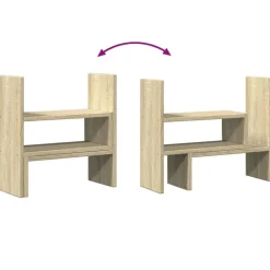 vidaXL Electrónica-Organizador de escritorio ajustable 40x17x41 cm