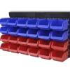 vidaXL Organizador de herramientas de garaje de pared azul y rojo Discount